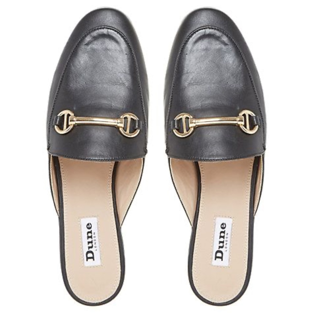 Dune London Genee Black Mules